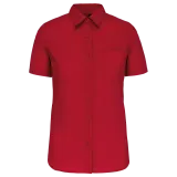 Camisa popelina manga corta mujer