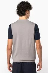 Jersey cuello de pico sin mangas