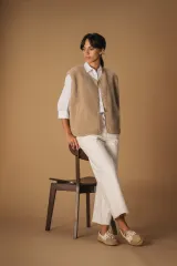 Chaleco de sherpa mujer