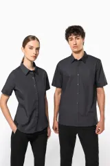 Camisa popelina manga corta hombre