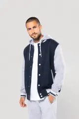 Cazadora tipo Béisbolera con capucha unisex