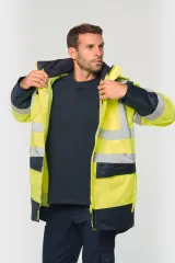 Parka de seguridad reciclada 4 en 1 unisex