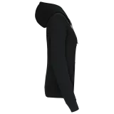 Sudadera capucha y cremallera contrastada mujer