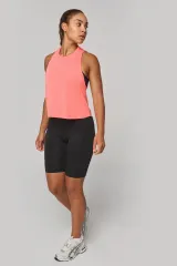 Camiseta de tirantes crop Triblend mujer