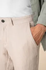 Pantalón lino hombre