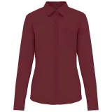 Camisa popelina de polialgodón manga larga mujer