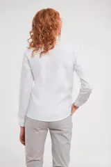 Camisa Popelina de algodón puro manga larga mujer