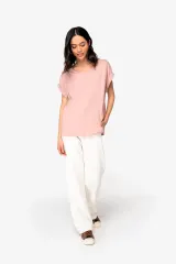 Camiseta ecorresponsable mangas vueltas mujer