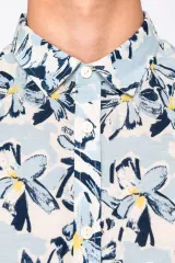 Camisa con estampado vegetal hombre