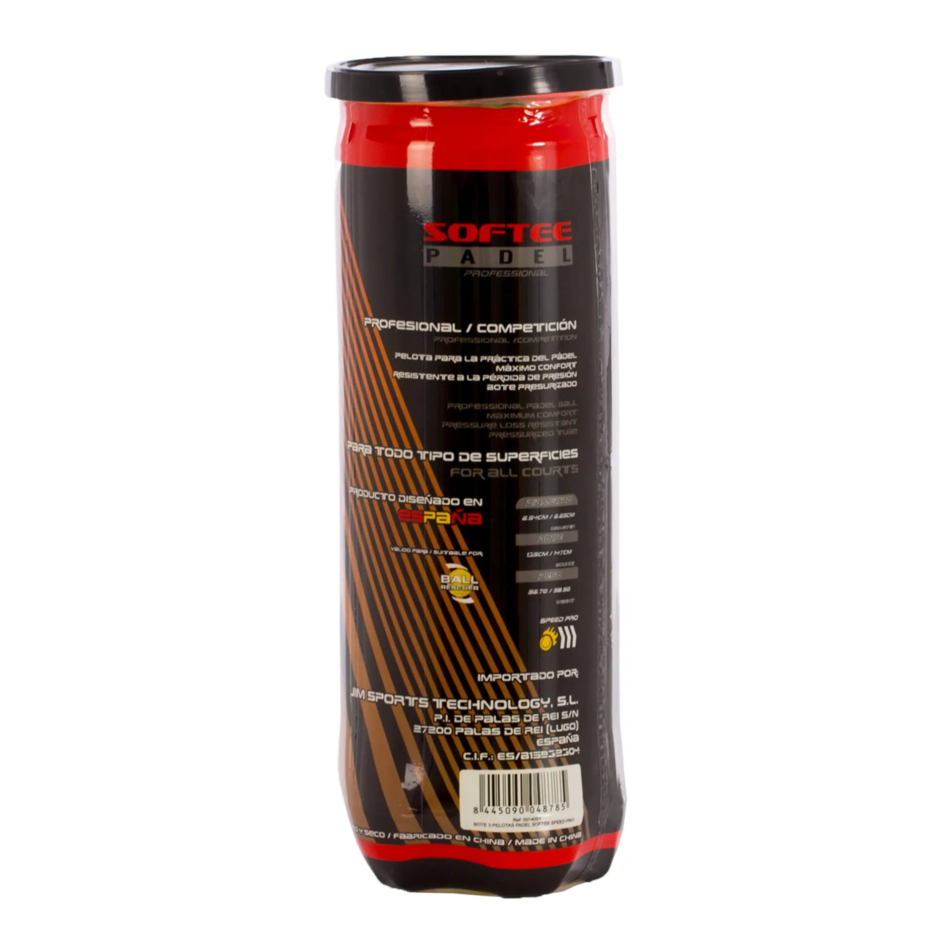 BOTE 3 PELOTAS PÁDEL SOFTEE SPEED PRO