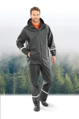Chaqueta impermeable Prism PU con bandas reflectantes