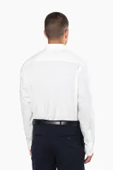 Camisa cuello mao manga larga hombre
