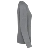 Sudadera algodón orgánico con cuello redondo y mangas raglan de mujer
