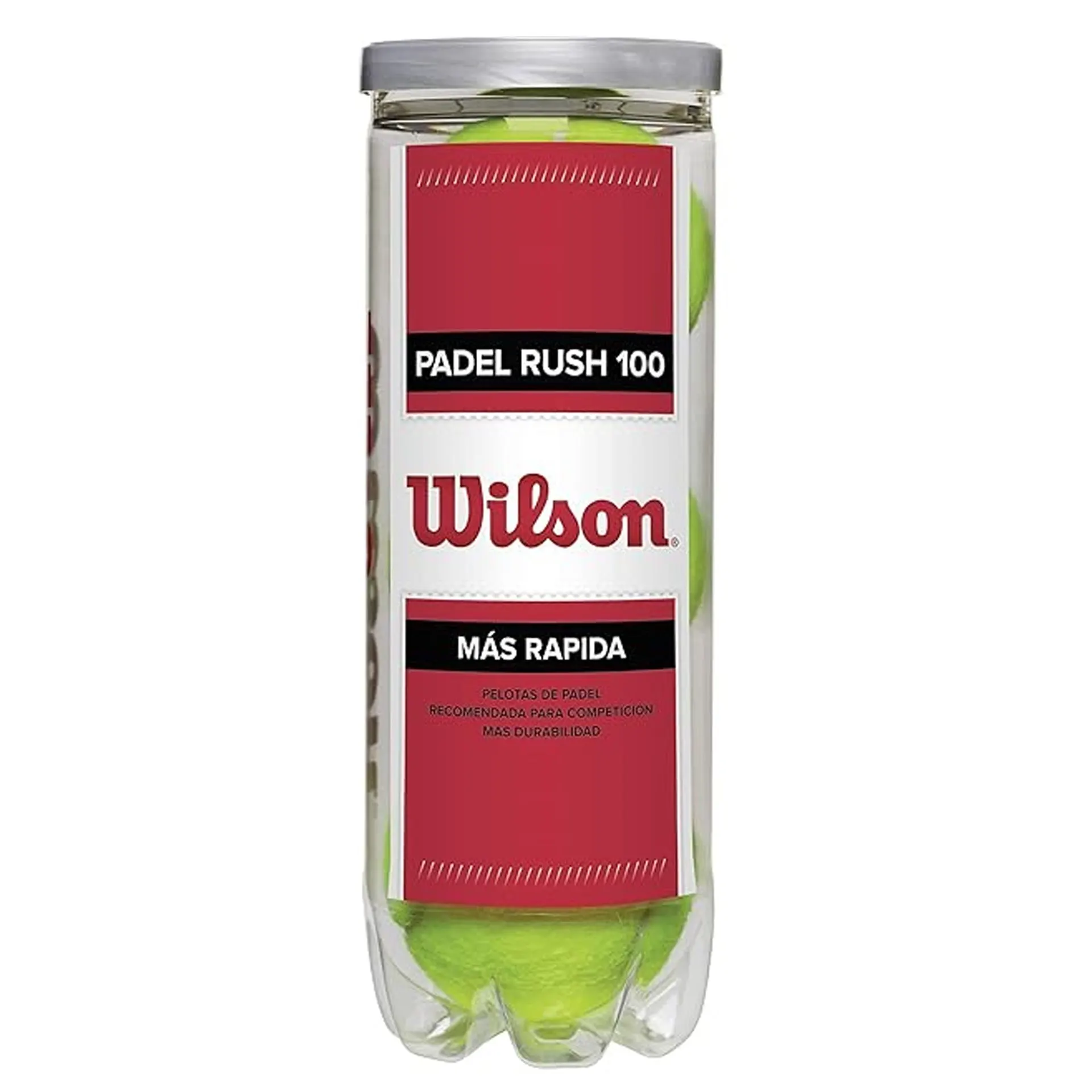 BOTE 3 PELOTAS DE PÁDEL WILSON RUSH 100