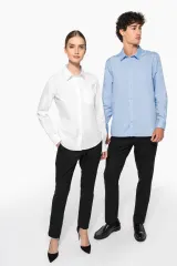 Camisa popelina manga larga hombre