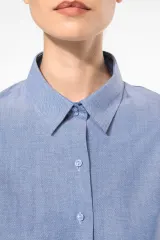Camisa oxford manga larga mujer