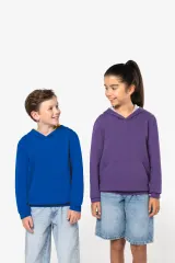 Sudadera capucha contrastada niños