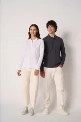 Polo punto piqué LSL mujer