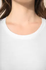 Camiseta Supima® cuello redondo manga corta mujer