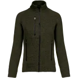 Chaqueta jaspeada con cremallera mujer
