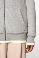 Sudadera ecorresponsable con cremallera y forro de sherpa unisex