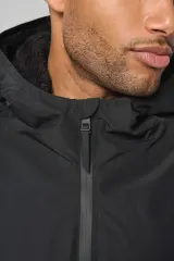 Parka larga con forro de sherpa unisex