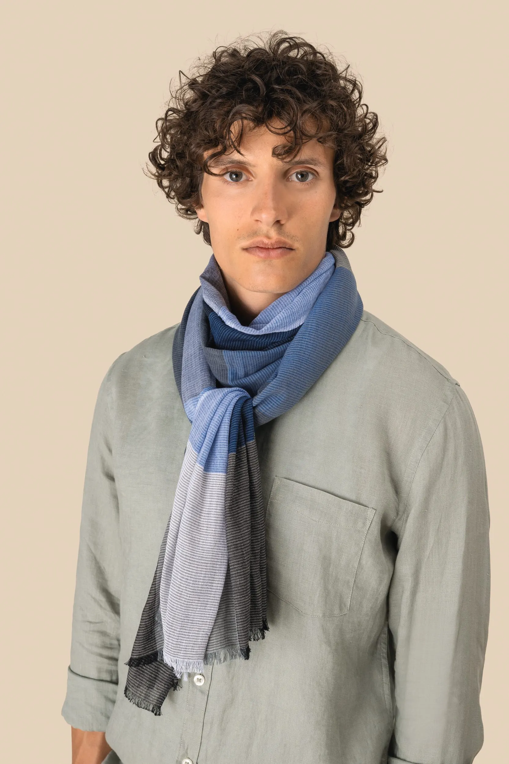 Fular a cuadros unisex