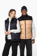Chaleco acolchado bicolor unisex