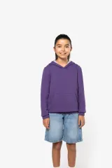 Sudadera capucha contrastada niños