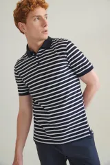 Polo jersey a rayas
