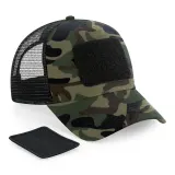 Gorra de rejilla con parche extraíble y ajustable en la parte trasera