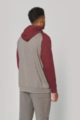 Sudadera bicolor con capucha adulto