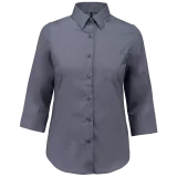 Camisa popelina de polialgodón manga 3/4 de fácil cuidado mujer
