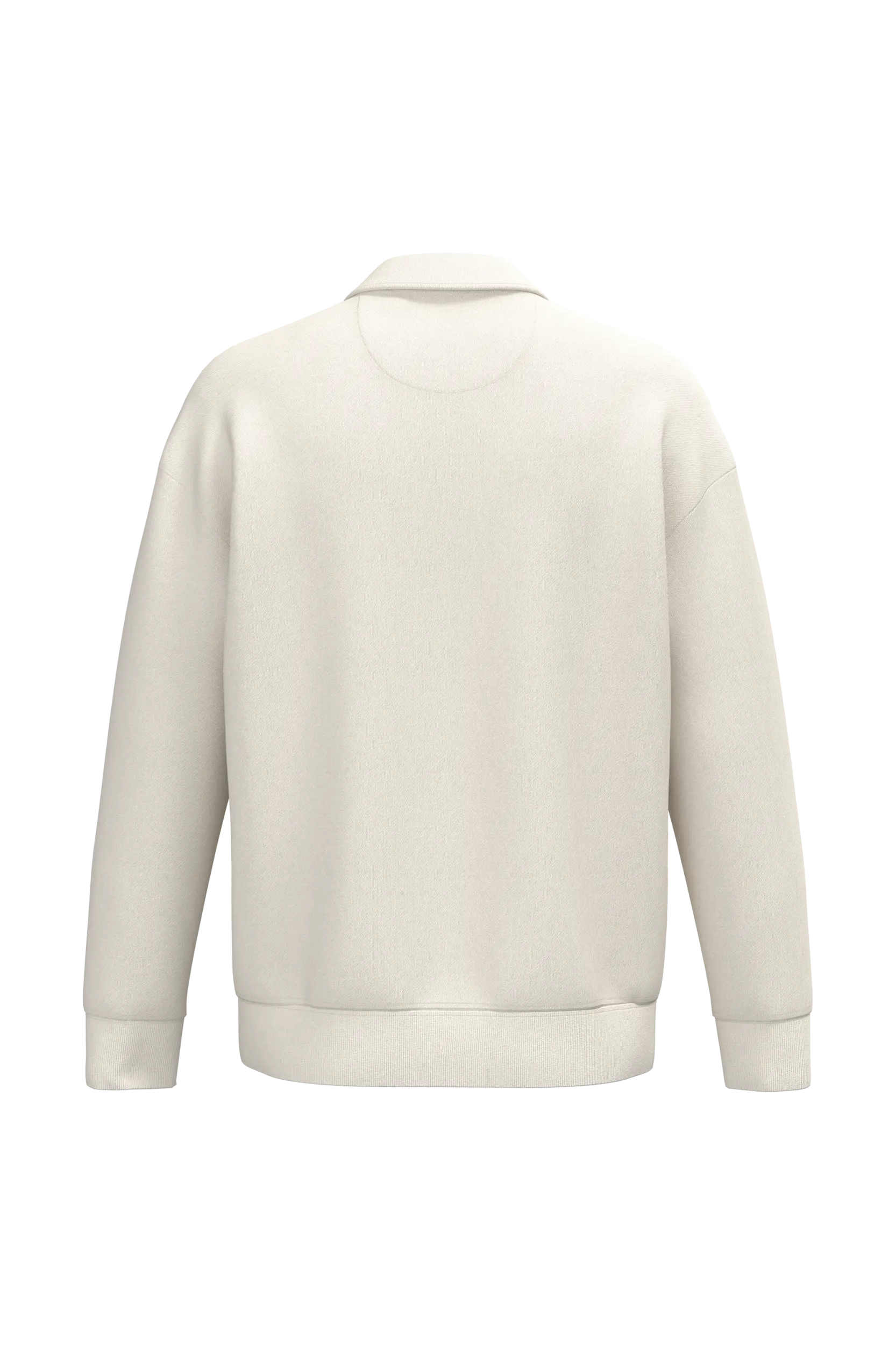 Sudadera ecorresponsable 1/4 cremallera cuello tipo polo y hombros caídos unisex