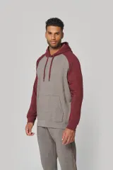 Sudadera bicolor con capucha adulto
