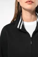 Chaqueta de felpa con cremallera mujer