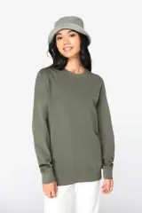 Sudadera ecorresponsable de cuello redondo French Terry unisex