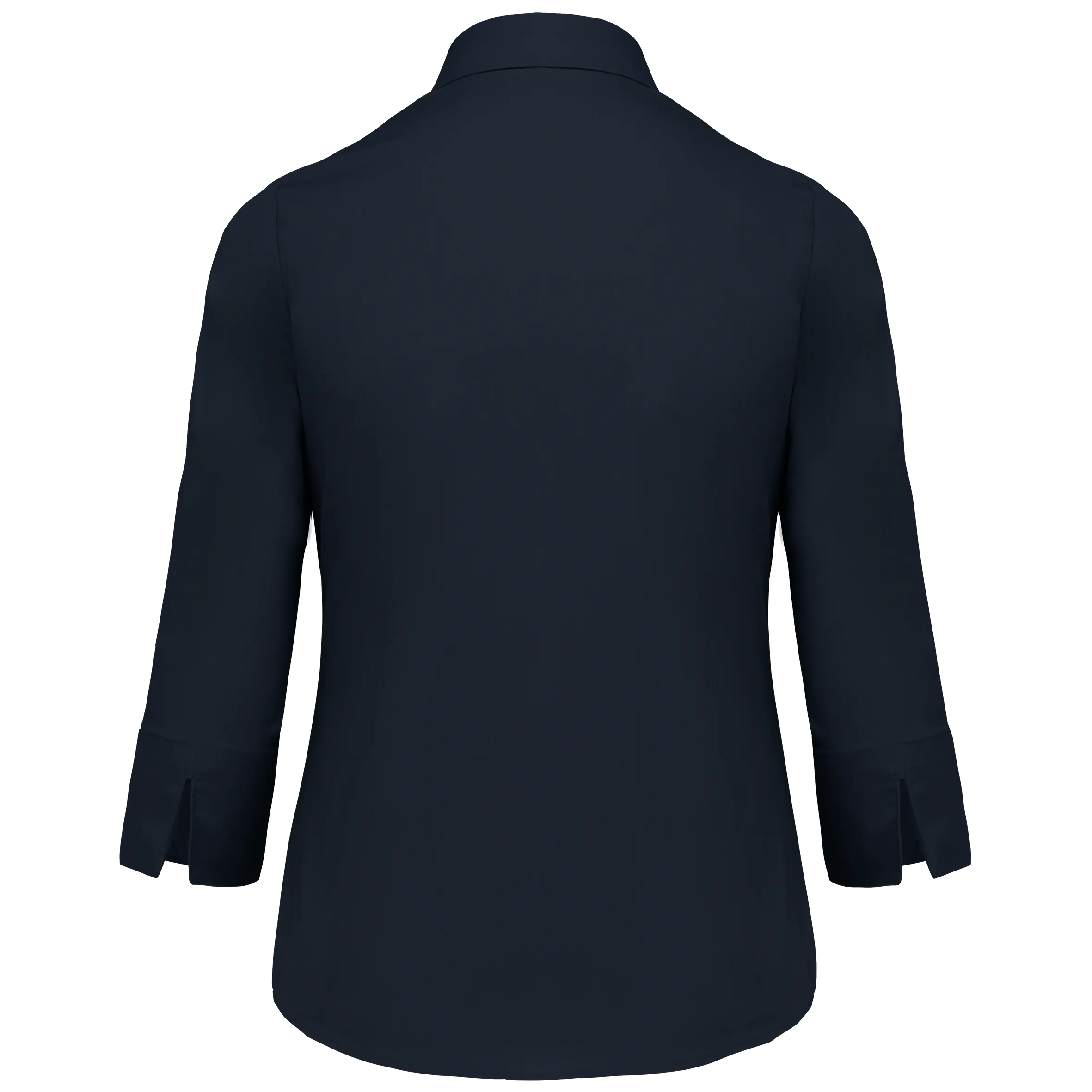 Camisa popelina de polialgodón manga 3/4 de fácil cuidado mujer