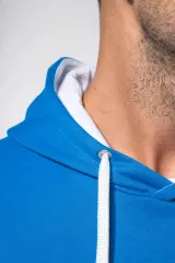 Sudadera capucha contrastada hombre