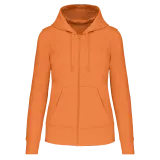 Sudadera con capucha y cremallera ecorresponsable mujer