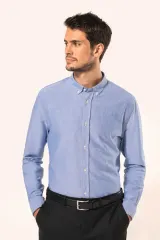 Camisa Oxford manga larga hombre