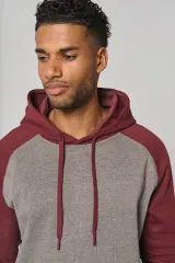 Sudadera bicolor con capucha adulto