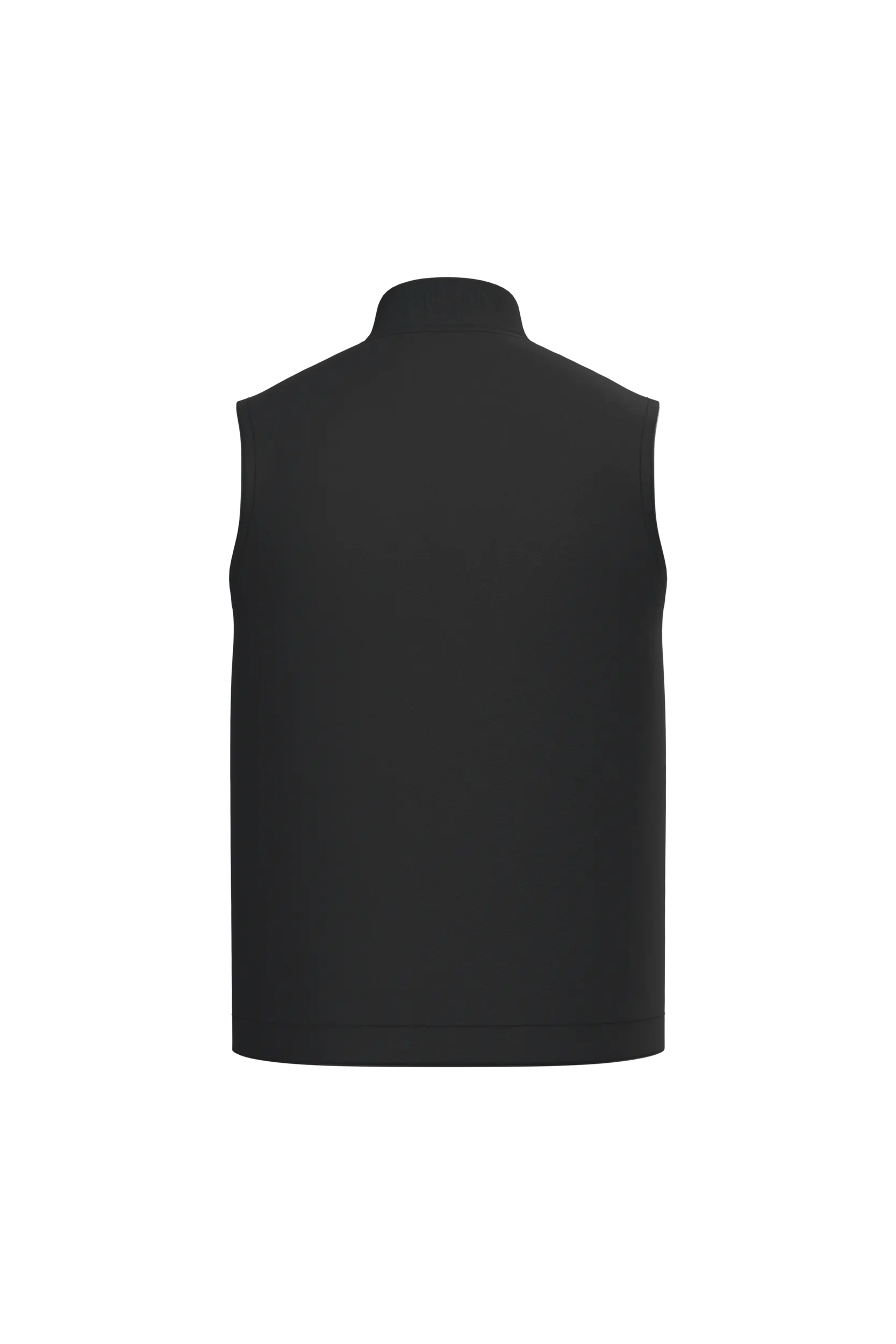 Chaleco acolchado de sarga ecorresponsable con cuello tipo beisbolera unisex