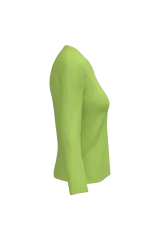 Camiseta manga larga y cuello de pico mujer