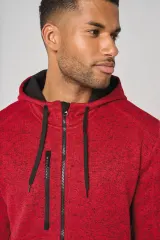 Chaqueta jaspeada con capucha hombre