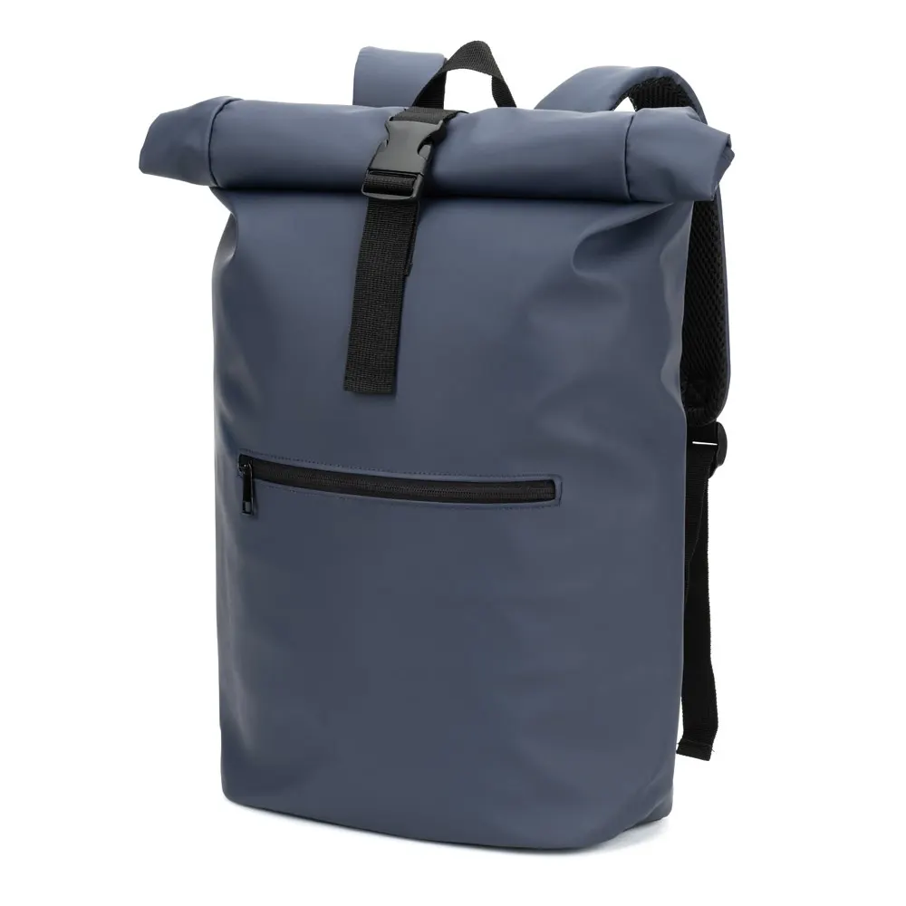 PORTLAND. Mochila enrollable de PU con bolsillo para portátil de 16"