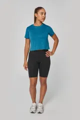 Camiseta crop triblend mujer
