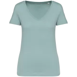 Camiseta ecorresponsable cuello de pico mujer