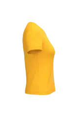 Camiseta de manga cota y cuello de pico mujer