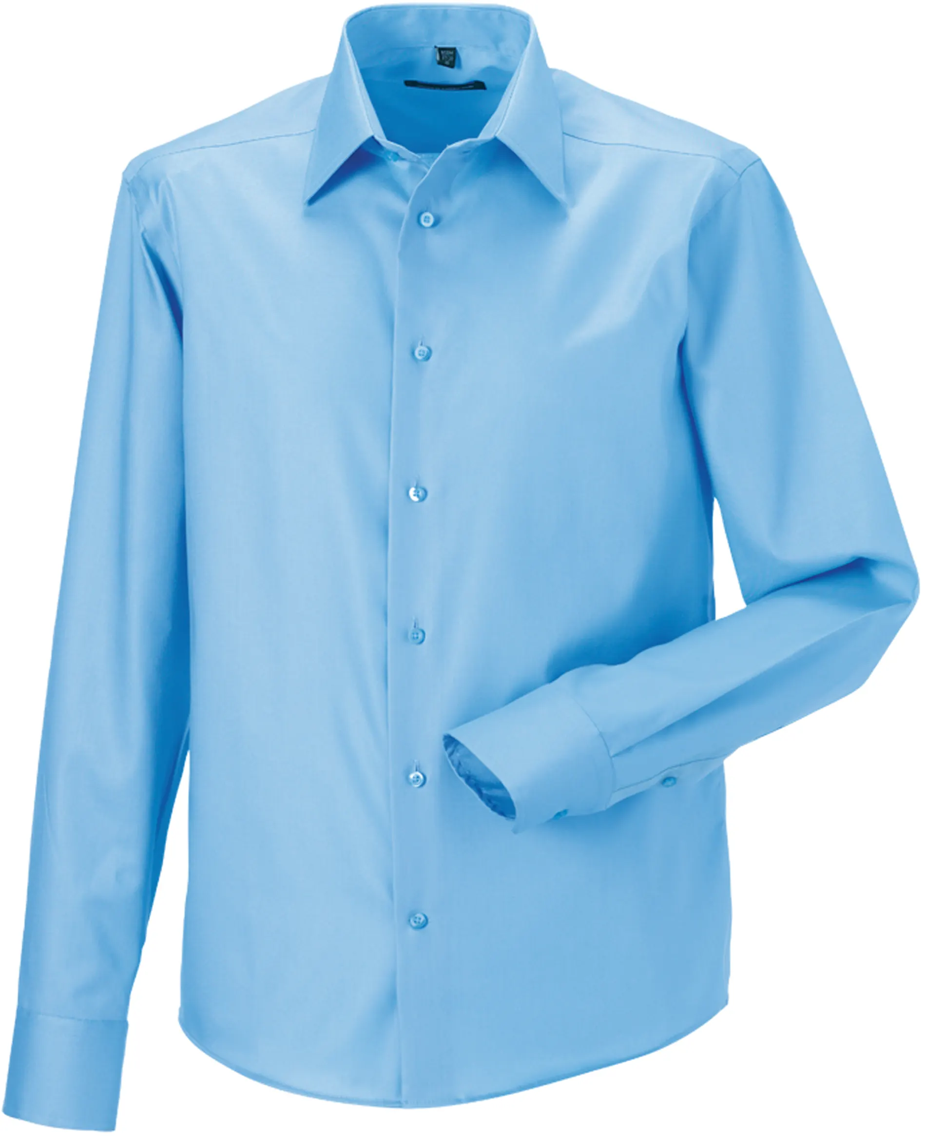 Camisa moderna sin plancha manga larga hombre
